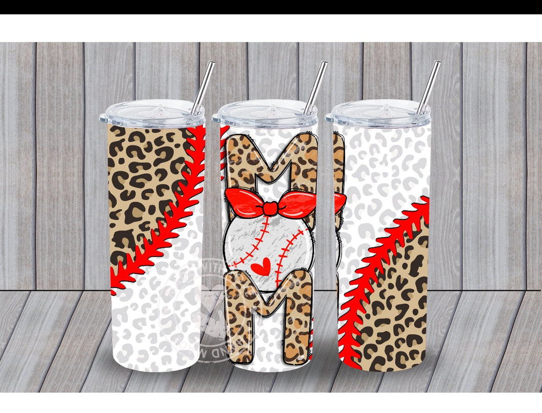 Baseball mom tumbler