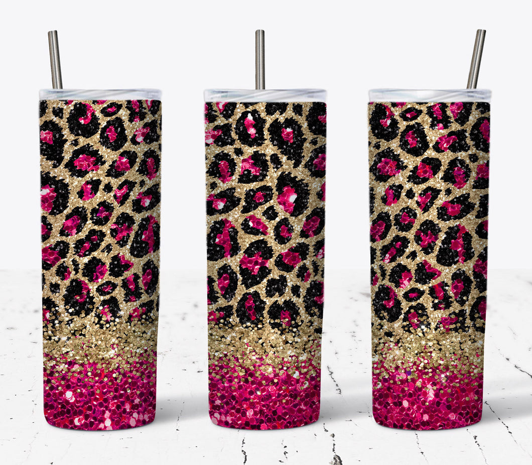 Cheetah print tumbler