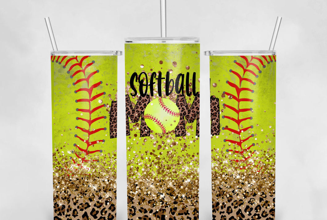 Soft ball mom tumbler