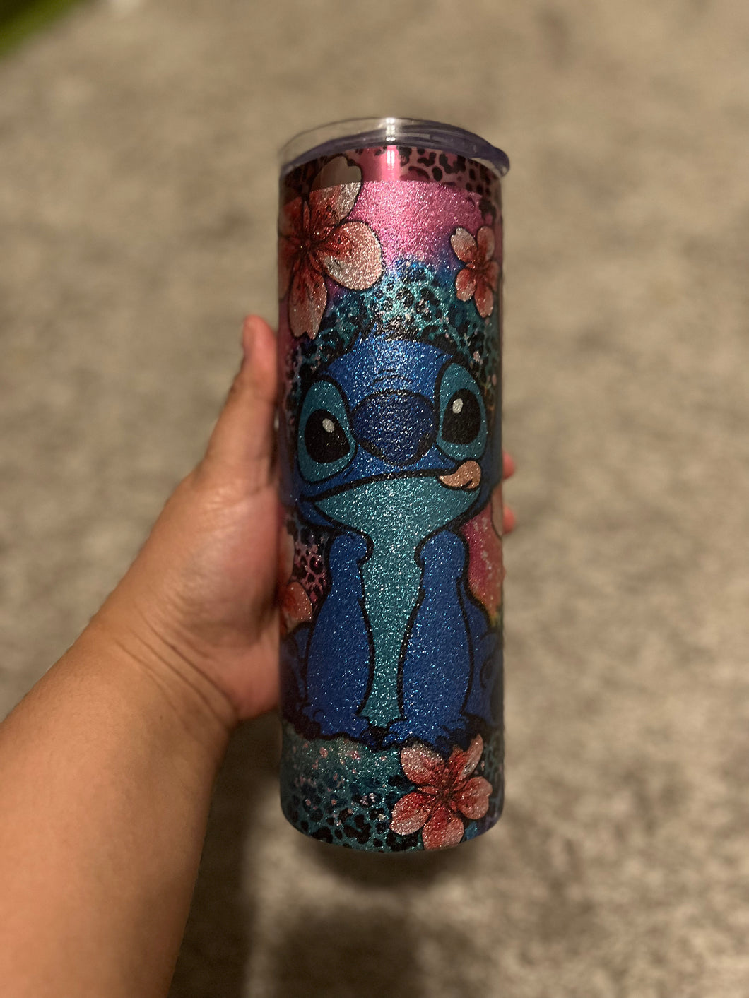 Cheetah print alien tumbler