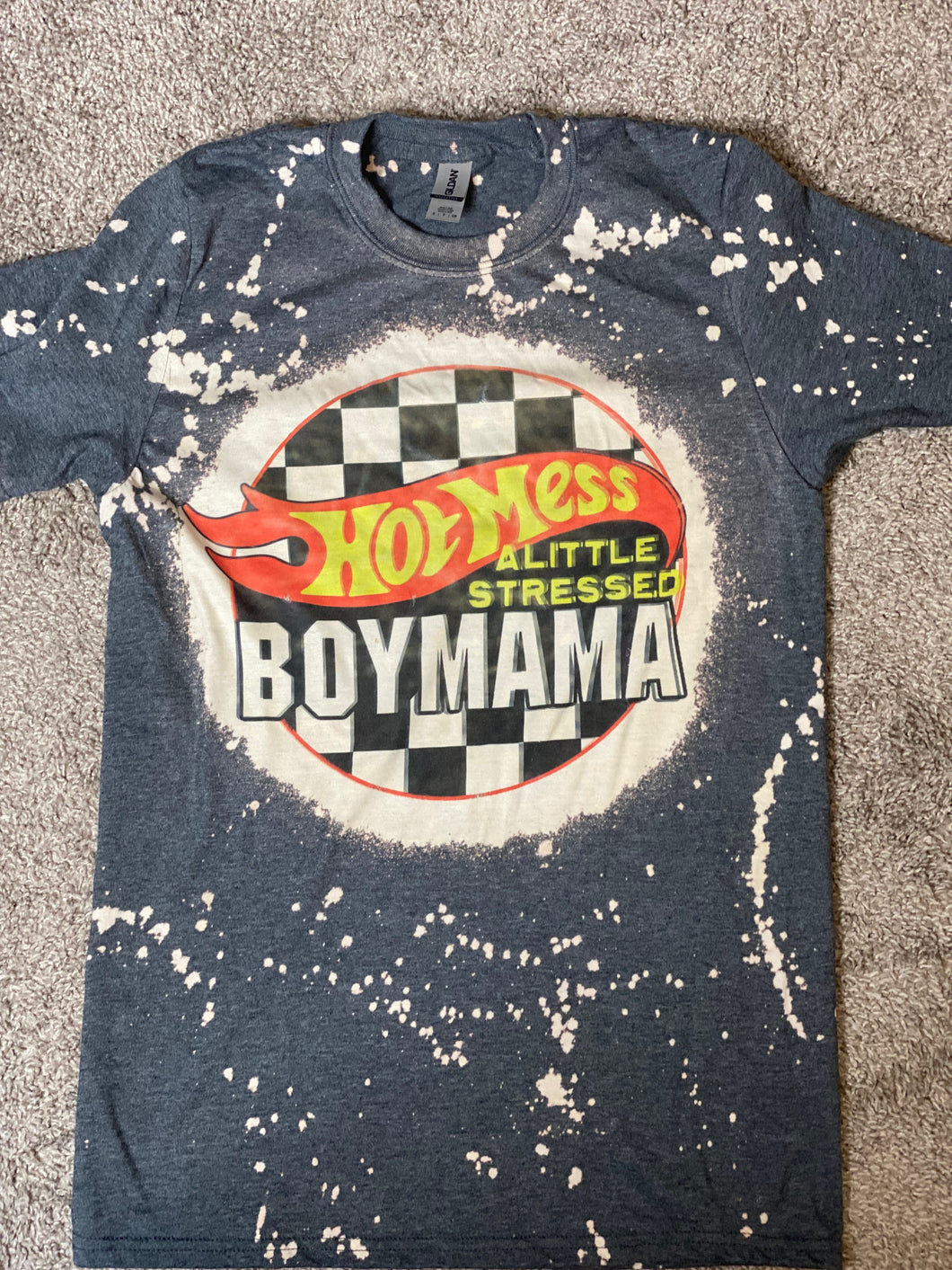 Oopsie - size small boy mama tee - double pressing of image look at second picture